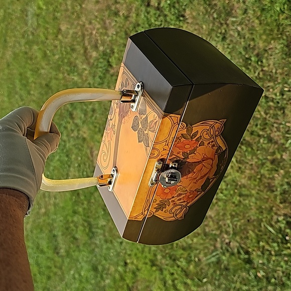 VTG 70s Wooden Handbag - Picture 15 of 16